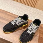 Giày Louis Vuitton Lv Trainer #54 Signature Yellow Black Crystal