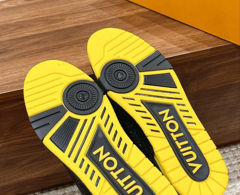 Giày Louis Vuitton Lv Trainer #54 Signature Yellow Black Crystal