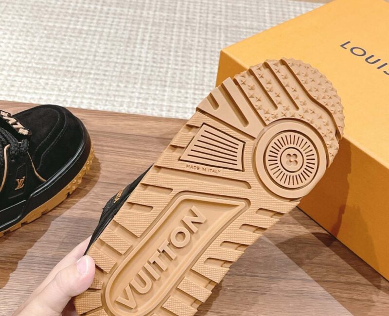 Giày Louis Vuitton Lv Trainer Maxi Black Brown Suede Best Quality