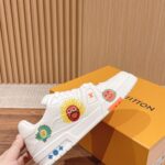 Giày Louis Vuitton x Yayoi Kusama Trainer White Print Best Quality