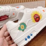 Giày Louis Vuitton x Yayoi Kusama Trainer White Print Best Quality
