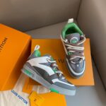 Louis Vuitton LV Skate Sneaker Grey Green Best Quality