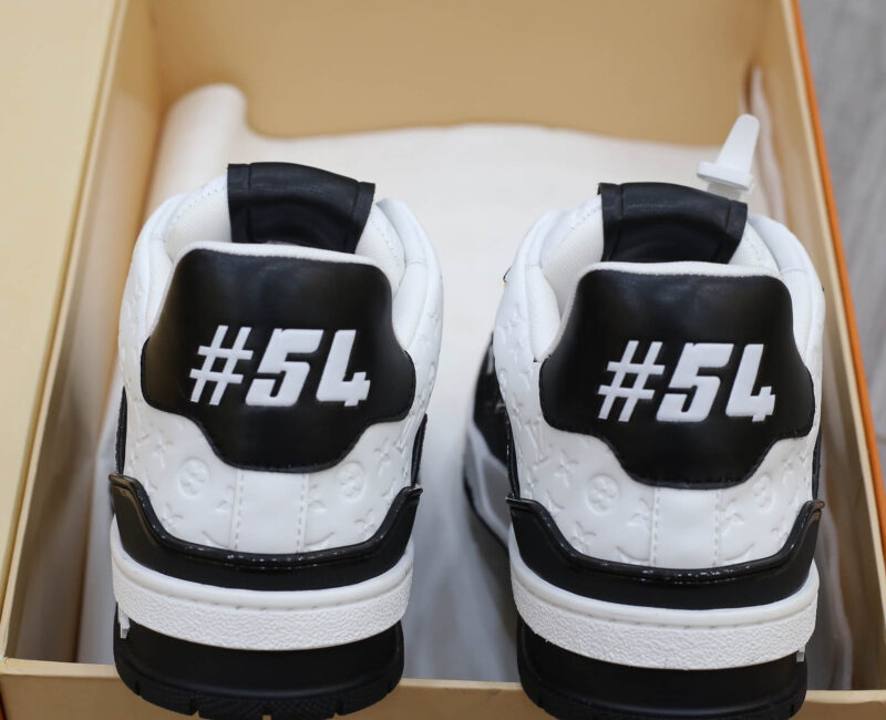 Louis Vuitton Lv Trainer #54 Signature Black White