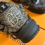 Louis Vuitton Skate Trainer Black Swarovski Monogran Best Quality