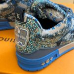 Louis Vuitton Skate Trainer Blue Swarovski Monogram Best Quality