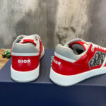 Giày Dior B27 Low Red Grey Dior Oblique Jacquard Like Auth