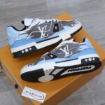 Giày Louis Vuitton LV Trainer#54 Graphic Print White Black Blue