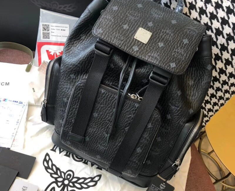 Balo MCM Brandenburg Backpack Visetos Black