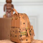 Balo MCM Stark Side Studs Visetos màu Cognac Mini