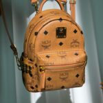 Balo MCM Stark Side Studs Visetos màu Cognac Mini