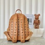Balo MCM Stark Side Studs Visetos màu Cognac Small