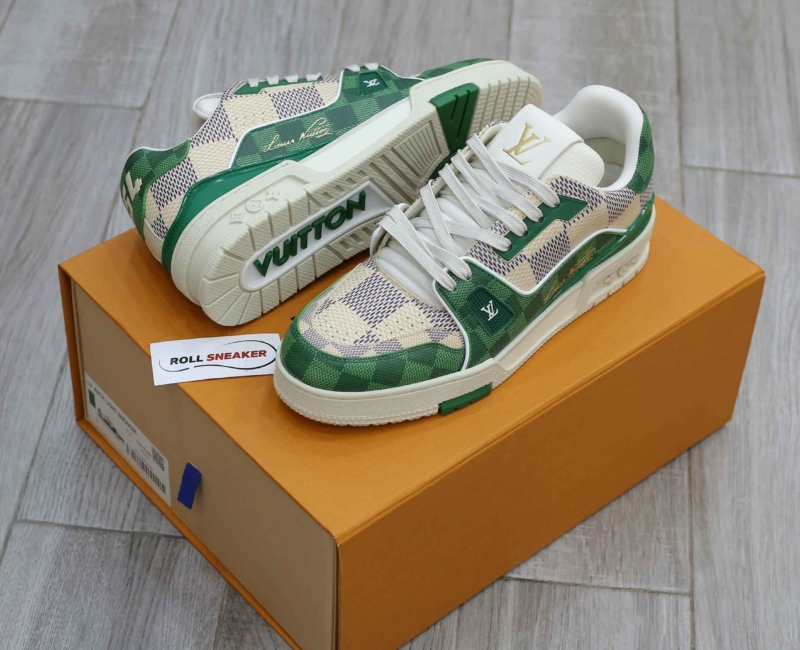 Giày Louis Vuitton LV Trainer #54 Damier Green Best Quality