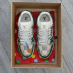 Giày Louis Vuitton LV Trainer #54 Damier Green Best Quality