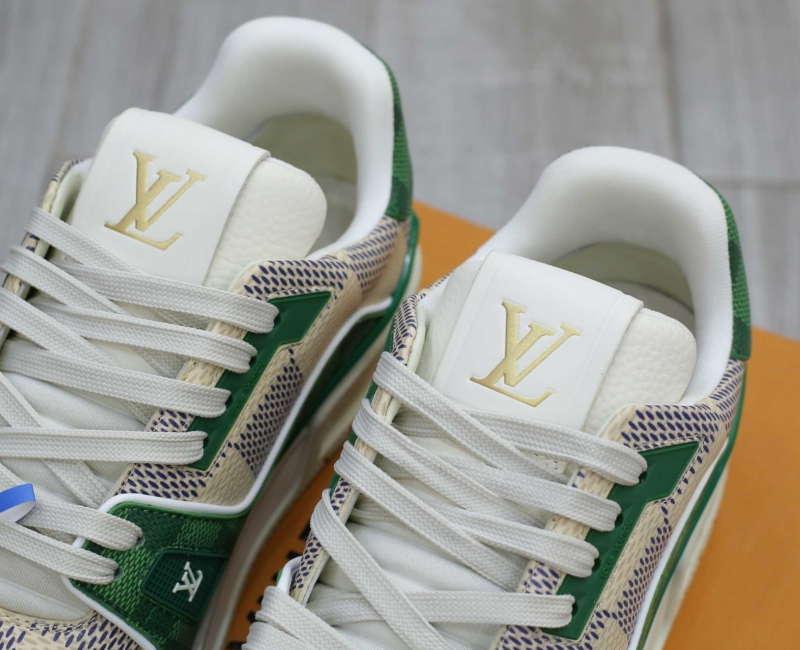 Giày Louis Vuitton LV Trainer #54 Damier Green Best Quality