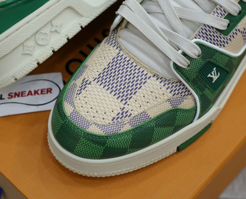 Giày Louis Vuitton LV Trainer #54 Damier Green Best Quality
