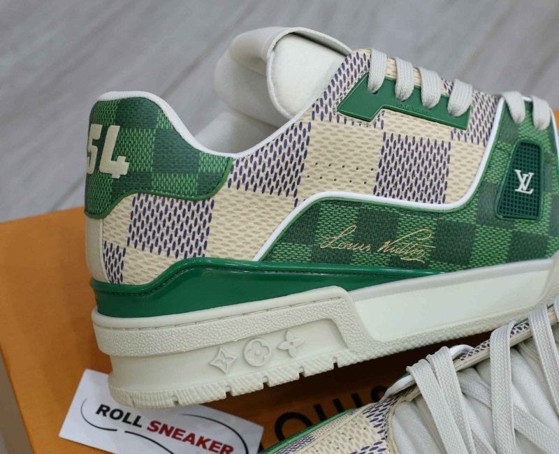Giày Louis Vuitton LV Trainer #54 Damier Green Best Quality