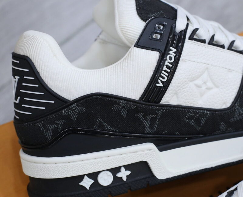 Giày Louis Vuitton LV Trainer Monogram Denim Black Best Quality
