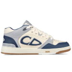 Giày Dior B57 Mid Navy Blue and Cream and Gray Suede Best Quality