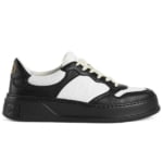 Giày Gucci GG Sneaker Black White leather họa tiết GG dập nổi Best Quality