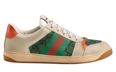 Giày Gucci Screener GG White Green Chuẩn 99% Auth