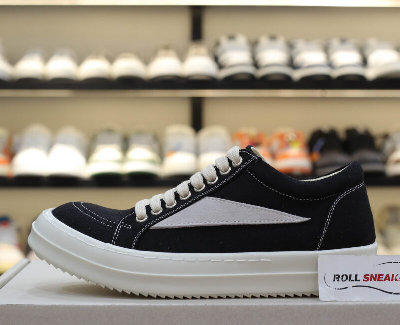 Giày Rick Owens Vintage ‘Black Milk White’ Canvas Best Quality