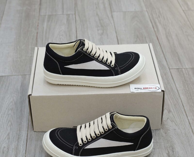 Giày Rick Owens Vintage ‘Black Milk White’ Canvas Best Quality