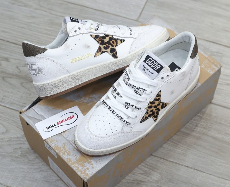 Giày Golden Goose Wmns Ball Star 'White Leopard' Best Quality