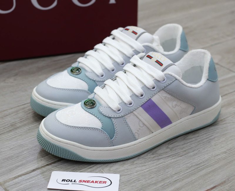 Giày Gucci Screener ‘Light Blue Lilac’ Chuẩn 99% Auth