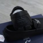 Giày Lười Dior Moca Black Calfskin Logo CD Bạc