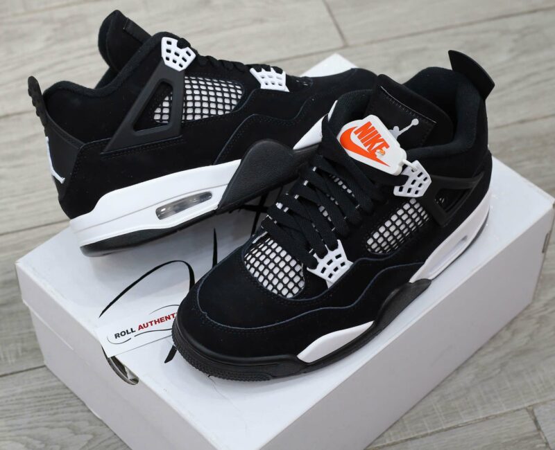 Giày Nike Air Jordan 4 Retro White Thunder Real