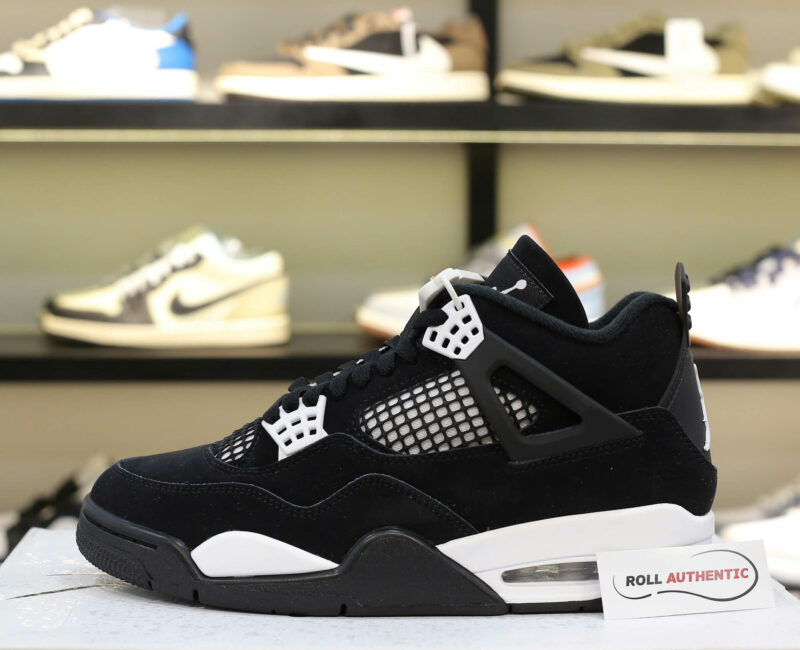 Giày Nike Air Jordan 4 Retro White Thunder Real
