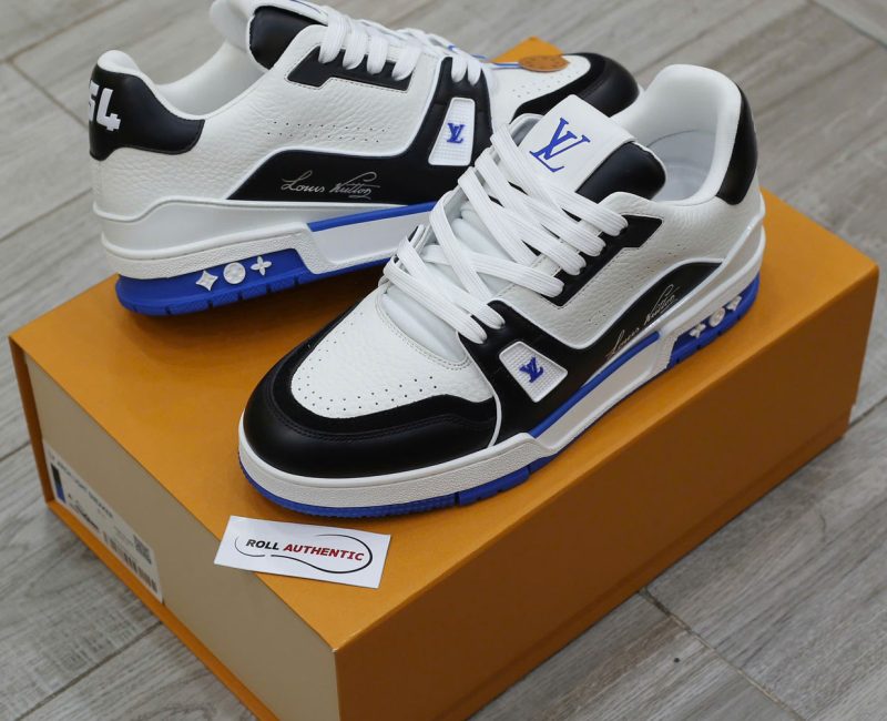 Giày Louis Vuitton LV Trainer #54 White Blue Black Best Quality
