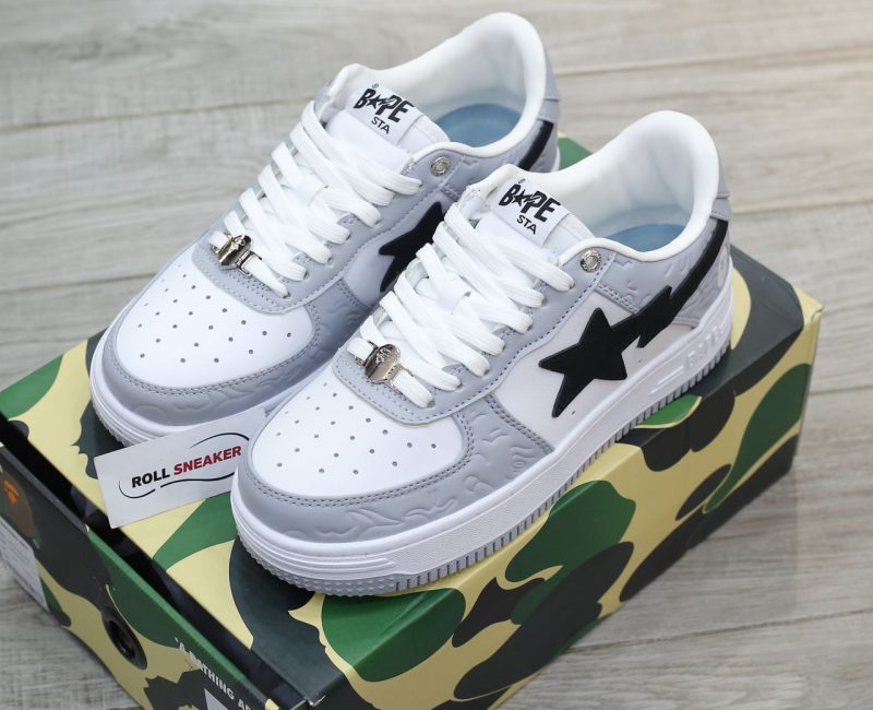Giày A Bathing Ape Bape Sta Low Grey Black Best Quality