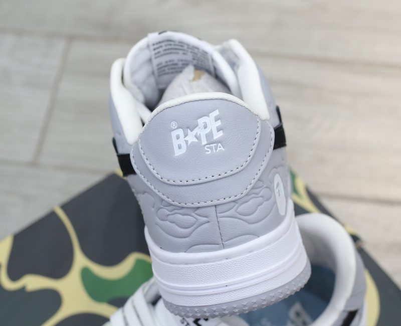 Giày A Bathing Ape Bape Sta Low Grey Black Best Quality
