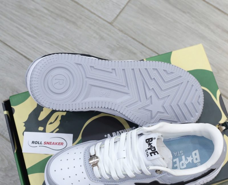 Giày A Bathing Ape Bape Sta Low Grey Black Best Quality