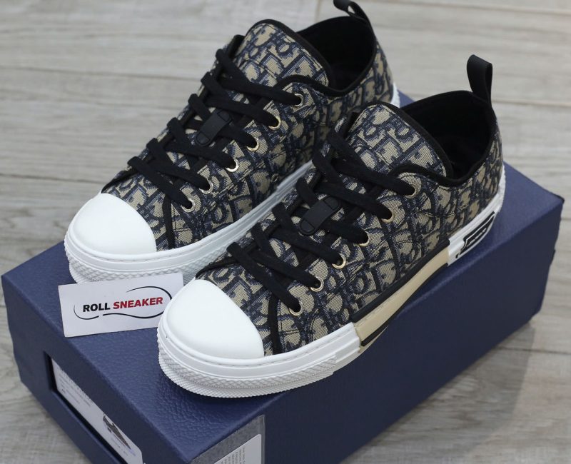 Giày Dior B23 League Low Top Beige Black Oblique Jacquard