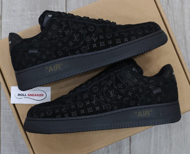 Giày Louis Vuitton x Nike "Air Force 1" By Virgil Abloh 'Black Best Quality